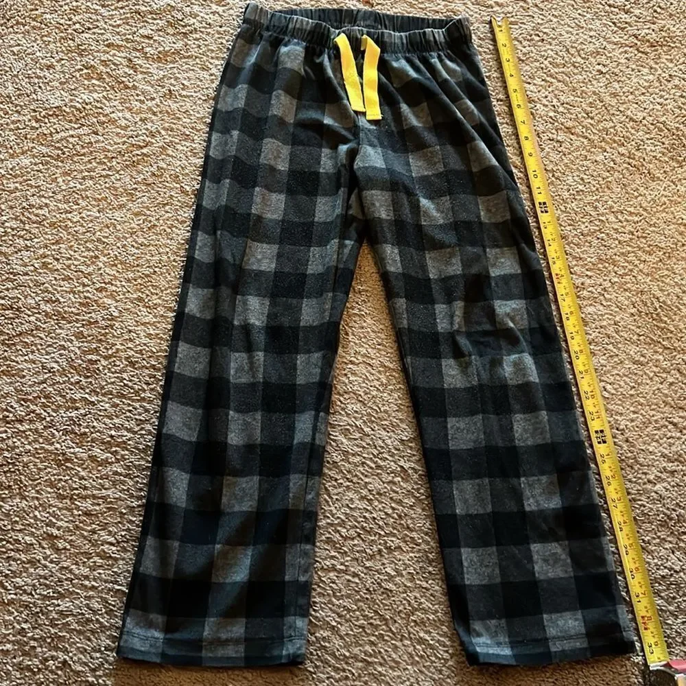 Old Navy Youth boys size large (10/12) gray & black polyester pajama pants.